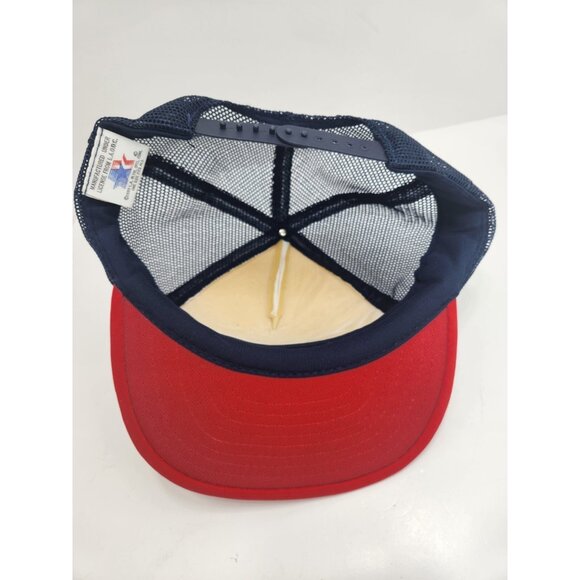 Vintage 1984 Olympics Los Angeles Trucker Hat Red White Blue Snapback Cap USA - Picture 6 of 9